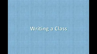 Writing a Class In Java Using IntelliJ