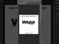 Photoshop Tutorial - How to warp your text