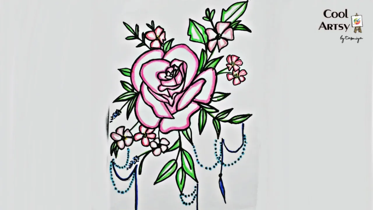 How to Draw a Flower🌹 | Very Easy  tutorial ✍️ |Rose drawing ✍️🌹 | Rose Art 🌹