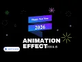 Animation Effects using CSS Javascript Happy New Year 2026