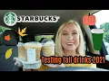STARBUCKS FALL MENU 2021 LETS DO A TASTE TEST NEW APPLE CRISP MACCHIATO PUMPKIN DRINKS