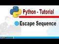 10 - Python Escape sequence in Hindi Python Tutorial