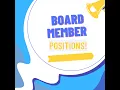 Key Board Positions for 2023-24