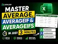 Master AVERAGE AVERAGEIF AVERAGEIFS in Just 3 Minutes