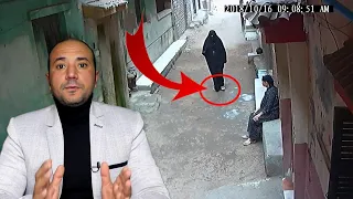 من اجل ارتكاب الرزيلة شاب يرتدى نقاب وسيدة عجوز تنقذ الموقف 