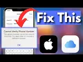 Fix Cannot Verify Phone Number Fix This Phone Number Cannot Be Used At This Time Apple ID