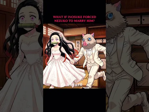 What if Inosuke forced Nezuko to marry Him 🤣| #demonslayer #anime #kimetsunoyaiba #tanjiro #nezuko