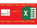 export mysql database to excel in php export data to excel in php