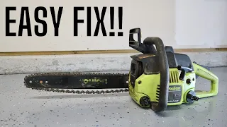 How To Replace Fuel Filter Primer Bulb Fuel Line Spark Plug on Poulan Chainsaw