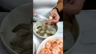 How To Devein Shrimp FAST The Easiest Way Shorts Cooking Food Recipe Foodshorts Eating 