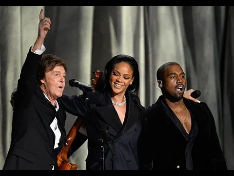 Download MP3 Rihanna, Kanye West \u0026 Paul McCartney - FourFiveSeconds live at the Grammys 2015