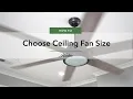 How To Choose Ceiling Fan Size Hunter