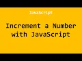 Increment a Number with JavaScript