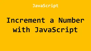 Increment a Number with JavaScript