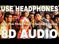 One Two Three Four (8D Audio) || Chennai Express || Shahrukh Khan, Deepika Padukone, Priyamani