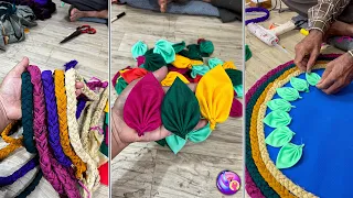 Old Clothe Scraps Turned into Luxury 3D Flower Shape Doormat