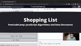 Shopping List Basic JavaScript freeCodeCamp tutorial