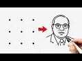 How to draw dr br ambedkar step by step easy Ambedkar Drawing Easy Step By Step