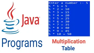 multiplication table up to 10 in java Java program for print multiplication table upto 10