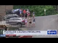 Police Broken water line causes mudslide in Pigeon Forge near cabins