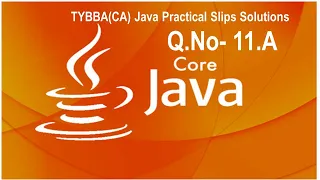 Q No 11 A Write a menu driven java program using command line arguments for the following TYBBACA