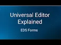 Universal Editor for Edge Delivery Services Forms Overview How It Works