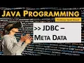 Java Programming - Database MetaData