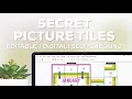 FREE Digital Secret Picture Tiles Templates