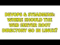 DevOps SysAdmins Where should the web server root directory go in linux 3 Solutions