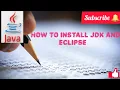 Java tutorials for beginners How to install JDK and Eclipse