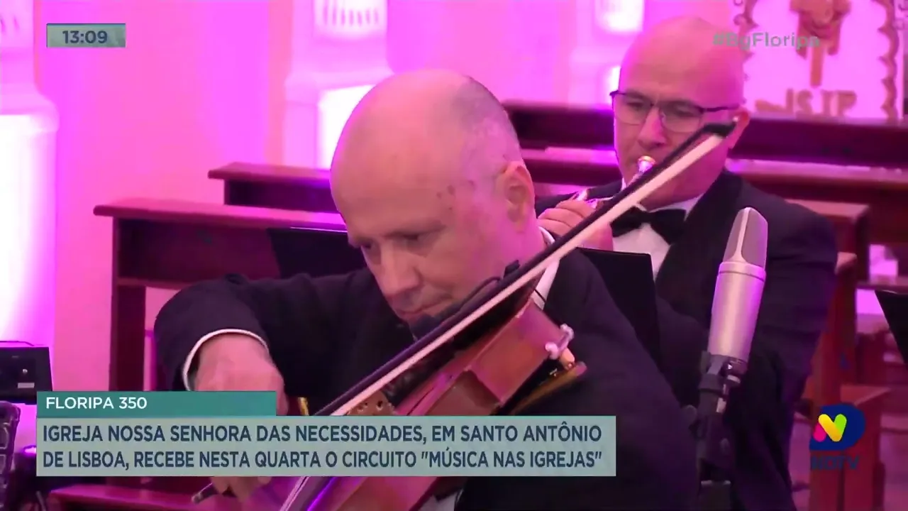 Floripa 350: Igreja Nossa Senhora das Necessidades recebe o circuito "Música nas Igrejas"