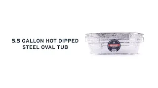 5 5 Gallon Hot Dipped Steel Oval Tub Behrens