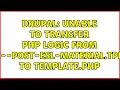 Drupal Unable to transfer php logic from node--post-esl-material tpl php to template php