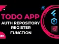 Auth Repository - Register Function Flutter Appwrite Todo App with Bloc
