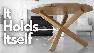 Simple Modern Dining Table That looks Complicated | YOU CAN BUILD | Plans Available