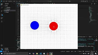 Electric Field Simulation in Python Visualized with Pygame