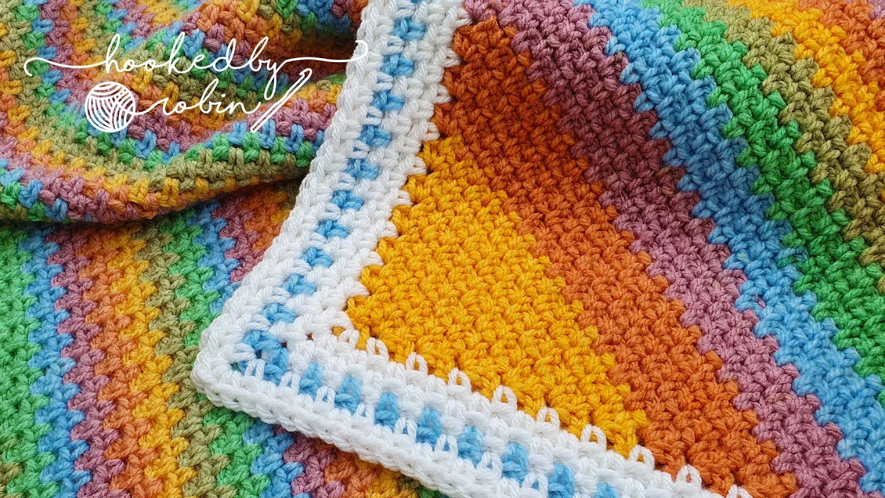 How to Crochet a C2C Moss Stitch Rectangle Blanket