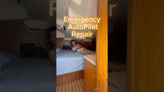 Emergency Repairs #travel #repair #autopilot #sailing #sailingbyefelicia