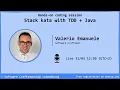 Hands-on coding session Stack kata with TDD Java by Valerio Emanuele