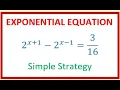 Exponential Equation 2 x 1 -2 x-1 IB SL Math