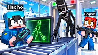 Somos GUARDIAS de SEGURIDAD en el AEROPUERTO de Minecraft...