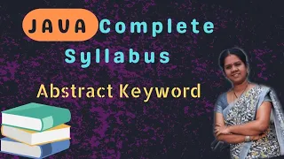 Abstract Keyword in java 25 JAVA COURSE in telugu