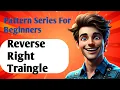 Reverse Right Triangle Star Pattern in C Pattern Problem Series