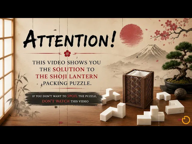 Shoji Lantern | Packing Burr Puzzle (6 piece) video thumbnail