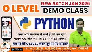 O Level Python Programming M3-R5 1 New Batch Jan 2026 Demo Class