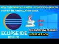 How to download and Install Eclipse IDE with Java JDK on Windows 10 Run First Java Program