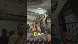 إحتفال ثلاثي الأهلي من المدرجات بهدف الفوز على الزمالك في القمة الـ 131 