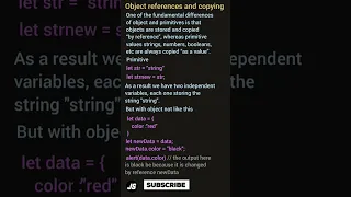 Javascript object Object reference and copying