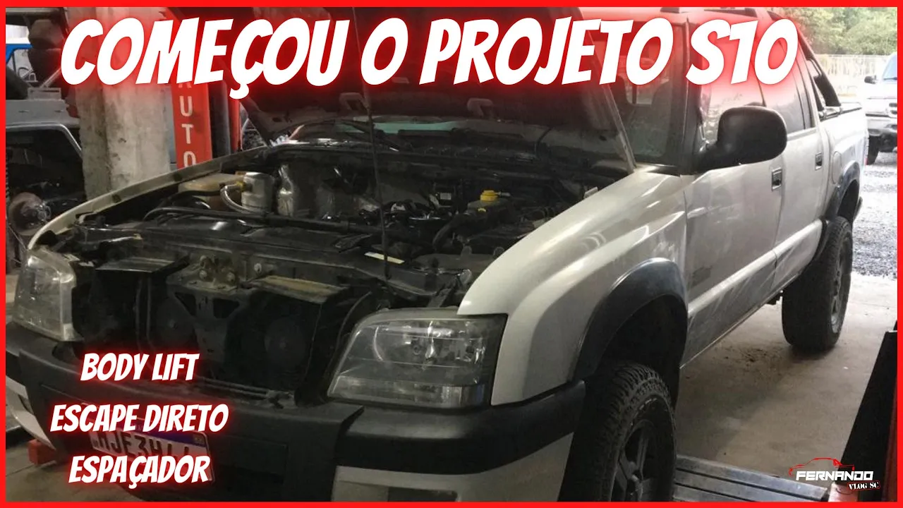 PROJETO S10 2.8 MWM RODEIO 4X4 DIESEL, BODY LIFT, ESPAÇADOR, ESCAPE, CAB LIGHT .