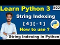String Indexing in Python print individual characters Python Tutorial for Beginners Cyber Warriors